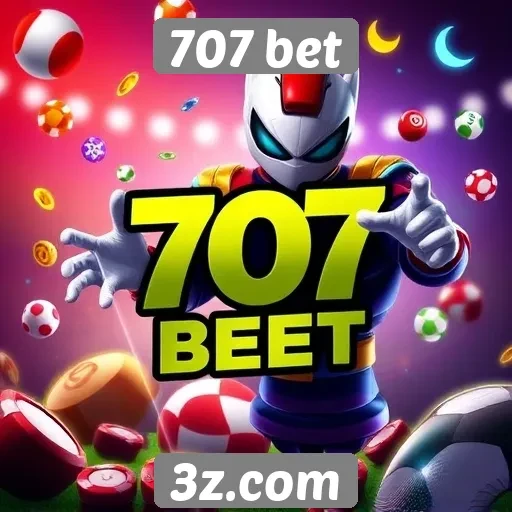 Variedade de jogos disponíveis no 707 bet